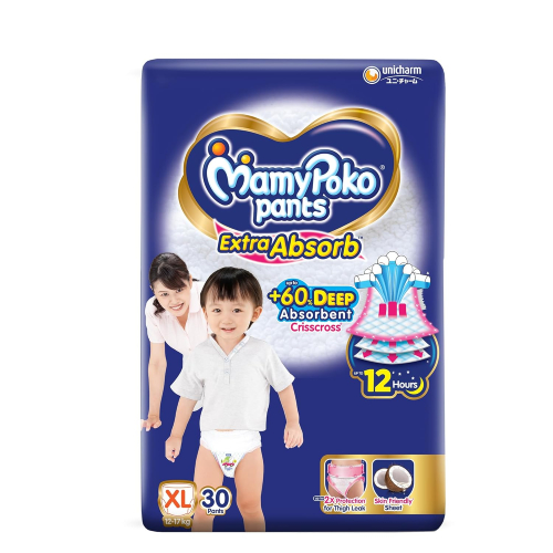 MamyPoko Pants Extra Absorb Baby Diapers, Medium (M), 148 Count, 7-12 kg - Best Diapers for Babies