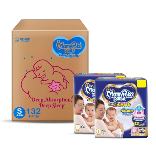 MamyPoko Pants Extra Absorb Baby Diapers, Medium (M), 148 Count, 7-12 kg - Best Diapers for Babies