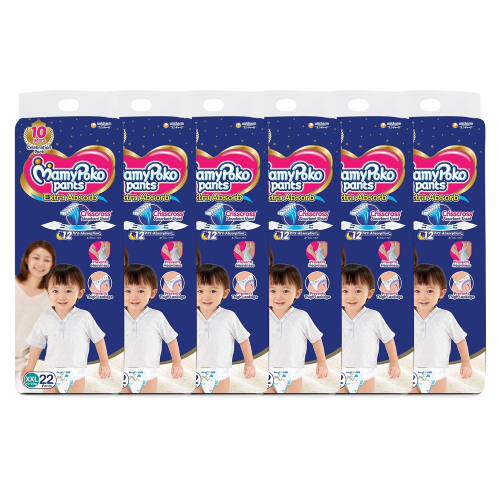 MamyPoko Pants Extra Absorb Baby Diapers, Medium (M), 148 Count, 7-12 kg - Best Diapers for Babies