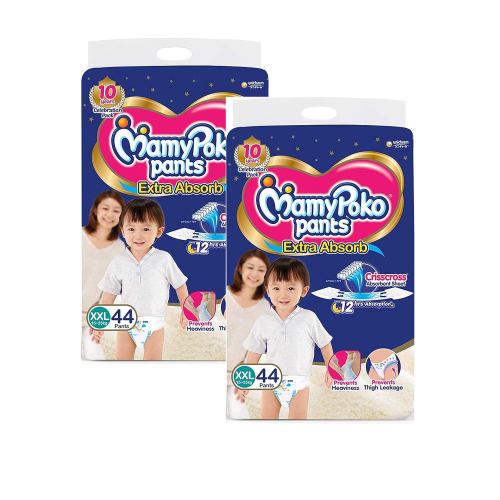 MamyPoko Pants Extra Absorb Baby Diapers, Medium (M), 148 Count, 7-12 kg - Best Diapers for Babies