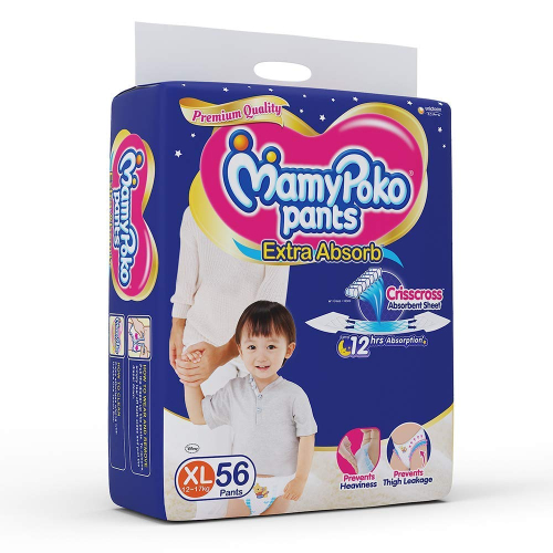 MamyPoko Pants Extra Absorb Baby Diapers, Medium (M), 148 Count, 7-12 kg - Best Diapers for Babies