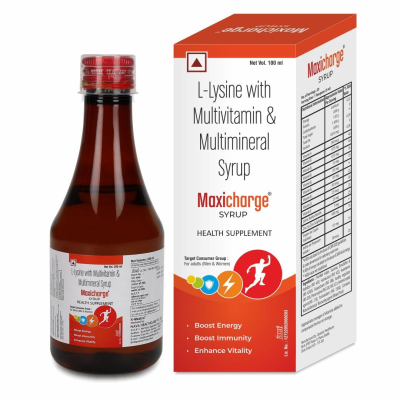 Maxicharge Multivitamin Health Supplement Syrup (A To Z Vitamin) | 200 ml 