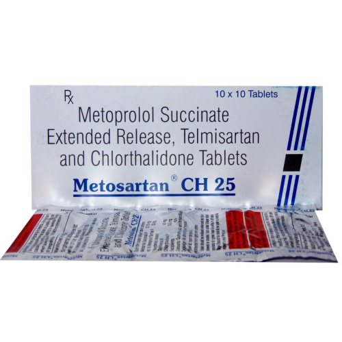 Metosartan CH 25 - Strip of 10 Tablets