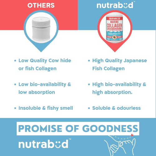 Nutrabud Japanese Marine Collagen Powder Supplement for Women, Men (Orange, 200g)