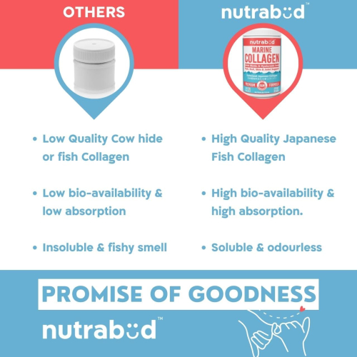 Nutrabud Japanese Marine Collagen Powder Supplement for Women, Men (Orange, 200g)