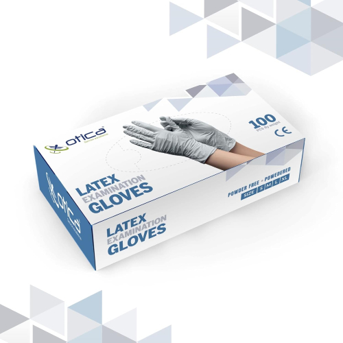 TICA Latex Hand Gloves | 100 pcs | Medical Grade 4gm | White Powdered Examination & Cleaning Gloves (Large)