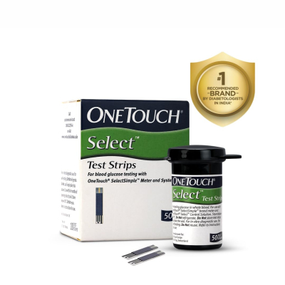 OneTouch Select Plus Simple Glucometer – Accurate Blood Sugar Testing with 10 Free Test Strips & Lancets