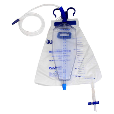 POLYMED POLYURIMETER - Urine Collection Bag with Measured Volume Meter 250 ML