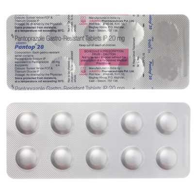 Pantop 20 - Strip of 10 Tablets