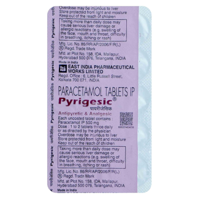 Pyrigesic 500mg Tablets - Pack of 15 Tablets 