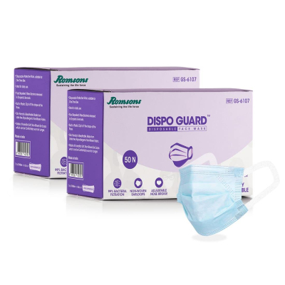 Romsons Dispo Guard 3 Ply Disposable Mask With Softest Non-Woven Fabric