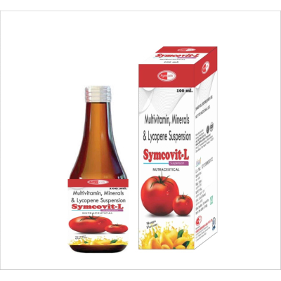 SYMCOX Symcovit-L Antioxidant Lycopene & Multivitamin Syrup | Boost Immunity with Vitamin A, B, E, Zinc & Magnesium – 100ml | Pack of 1