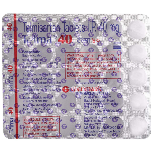 Telma 40-Strip of 30 Tablets