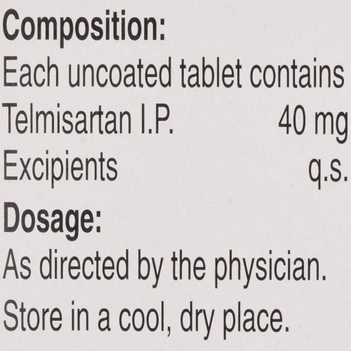 Telma 40-Strip of 30 Tablets