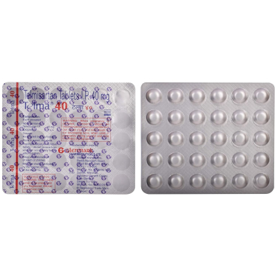 Telma 40-Strip of 30 Tablets