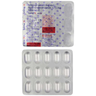 Telma H Tablet - 40 mg/12.5 mg 15 Tablets