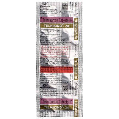 Telmikind-20 - Strip of 10 Tablets