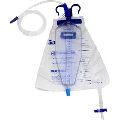 Urometer Adult Urine Bag with Measured Volume Chamber – pack of 5