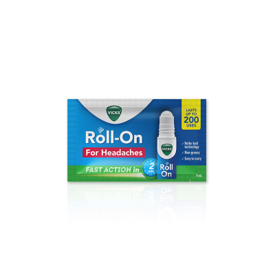 Vicks Headache Relief Roll-On, 2s Pack