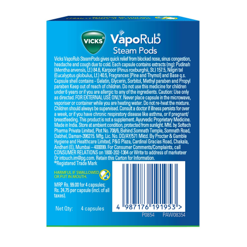 Vicks VapoRub SteamPods 4s