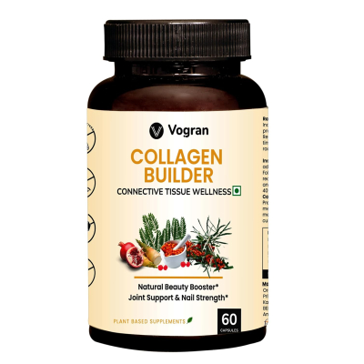 Vogran Collagen Supplements For Women & Men | Plant Based Collagen Capsules 60 