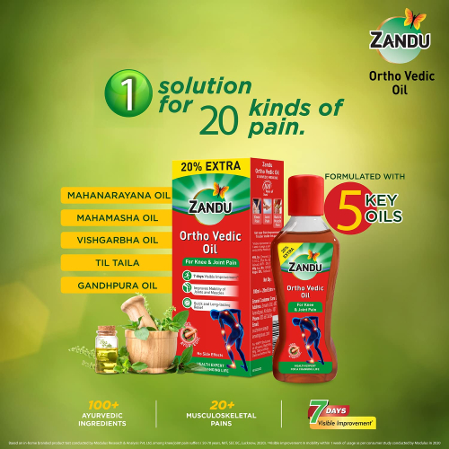 Zandu Ortho Vedic Oil - 120ml 