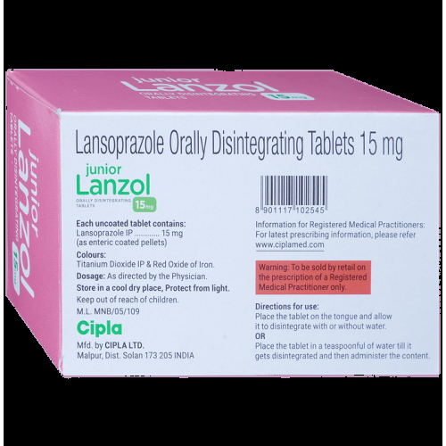 Junior Lanzol 15mg Tablet DT