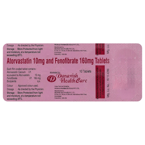 Danavish Atorvastatin+Fenofibrate Tablet