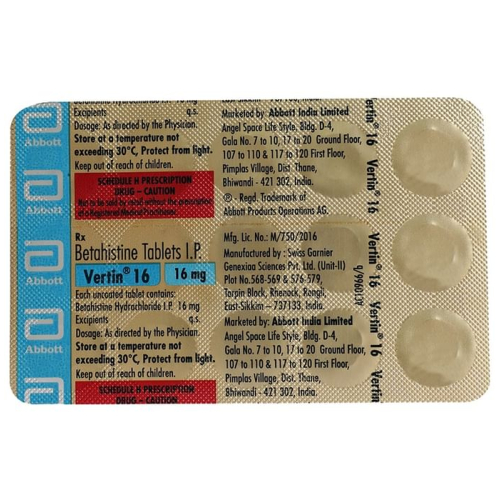 Vertin 16 Tablet