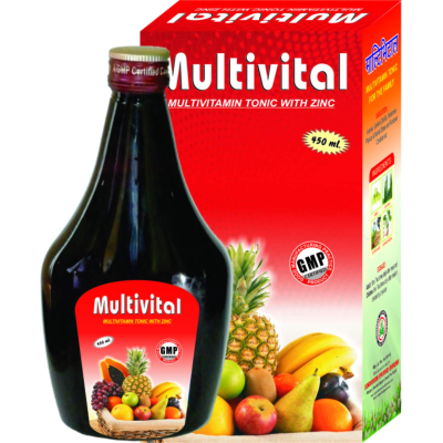 Sundarban Ayurved Bhawan Multivital Syrup for Anaemia, Weakness, and Stress | Health Growth Formula – 450ml