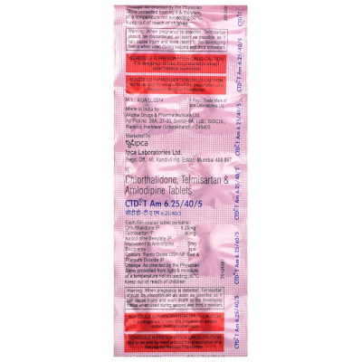 CTD-T AM 6.25/40/5 - Strip of 10 Tablets